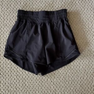 Lululemon Black High-Waisted Athletic Shorts with Elastic Waistband